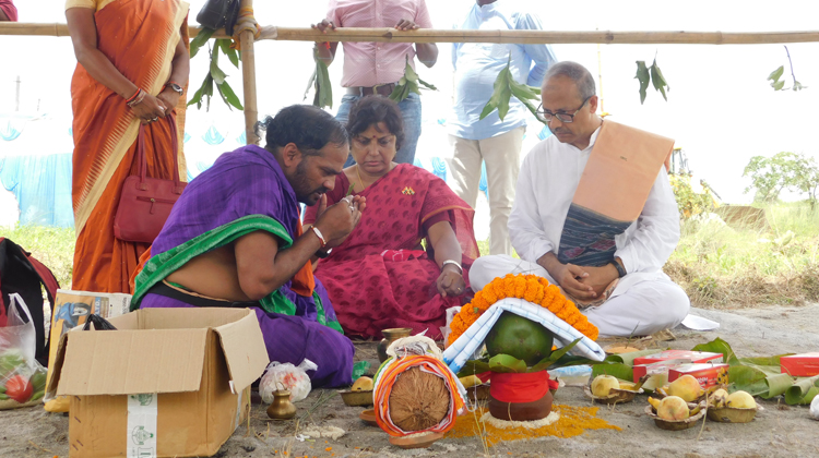 Bhoomi Puja for the construction of our school buildings